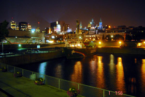 night falls on the old port